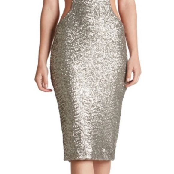 Dress the Population NWT black matte sequin dress - Picture 5 of 8